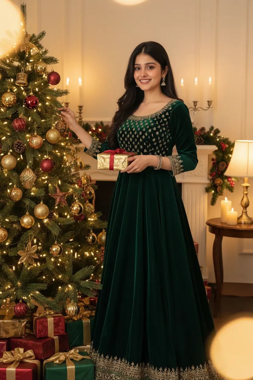 AI-generated example from Christmas AI photo prompts
