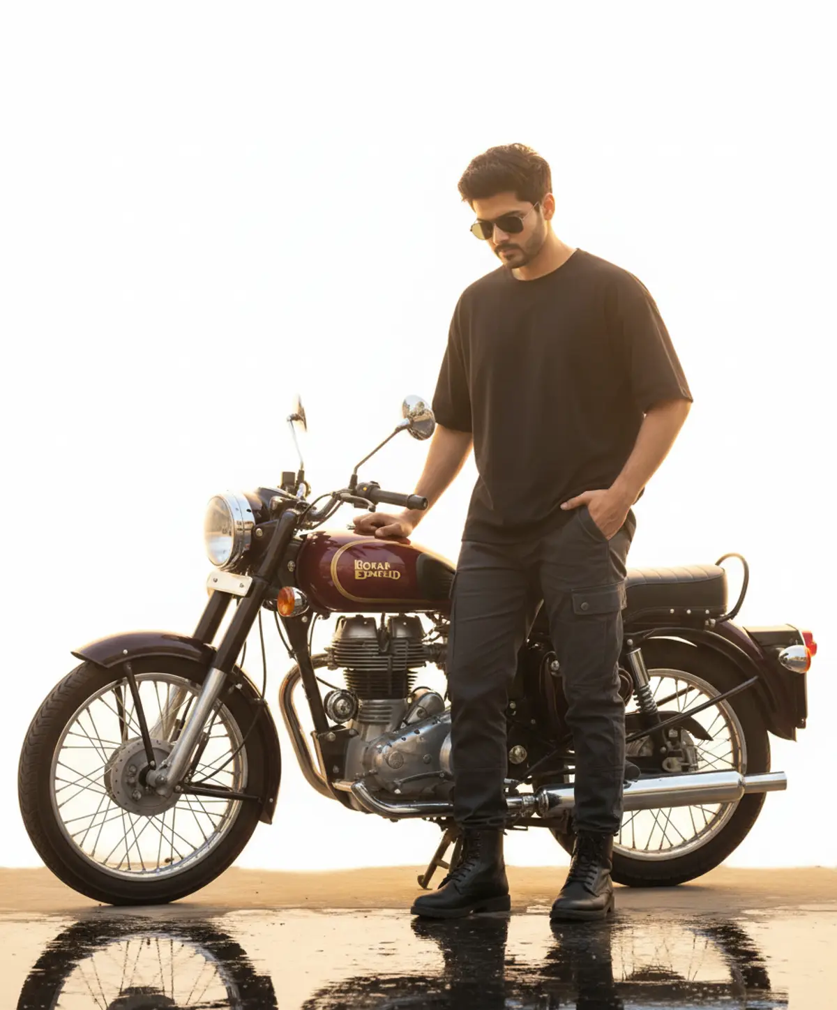 Royal Enfield Rider AI photo by Serene