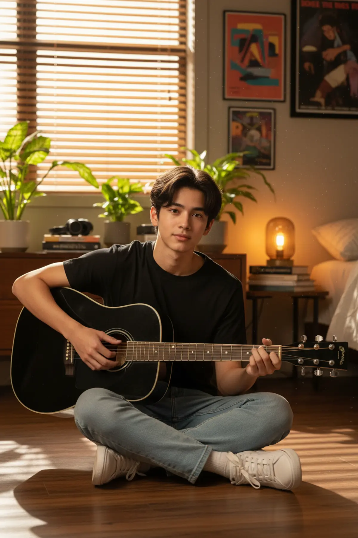 Cinematic Teen Music Portrait AI photo by Serene