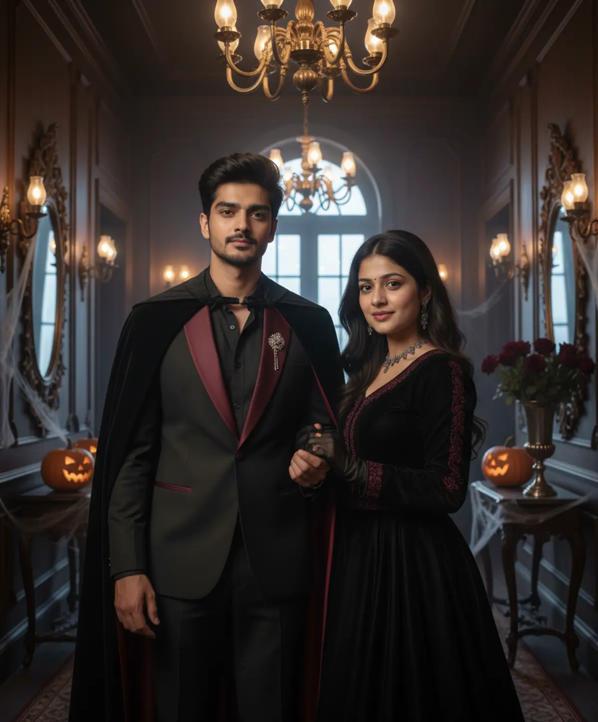 π€ Halloween β Gothic Romance π₯ | Love After Dark AI photo by Serene