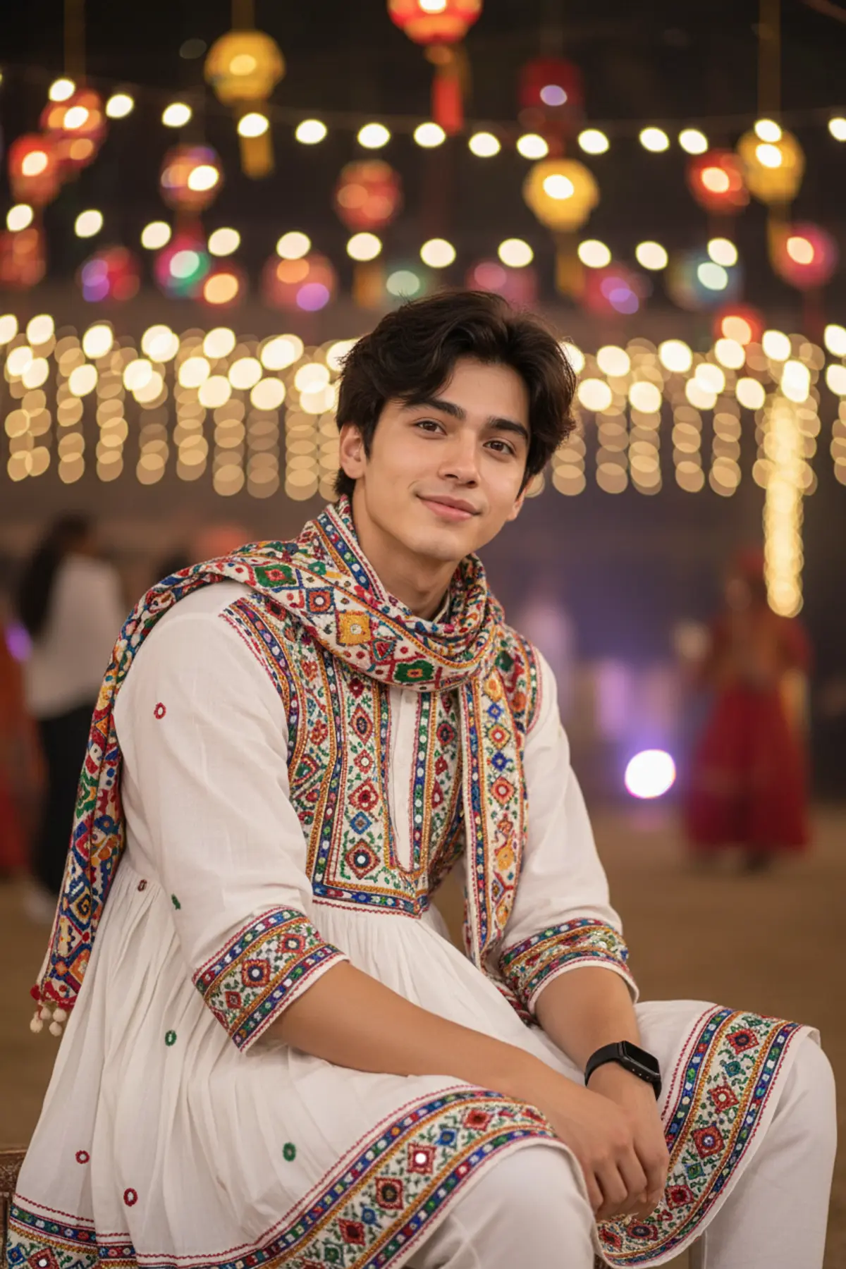 White Kediyu – Gujarati Garba Night ✨ AI photo by Serene