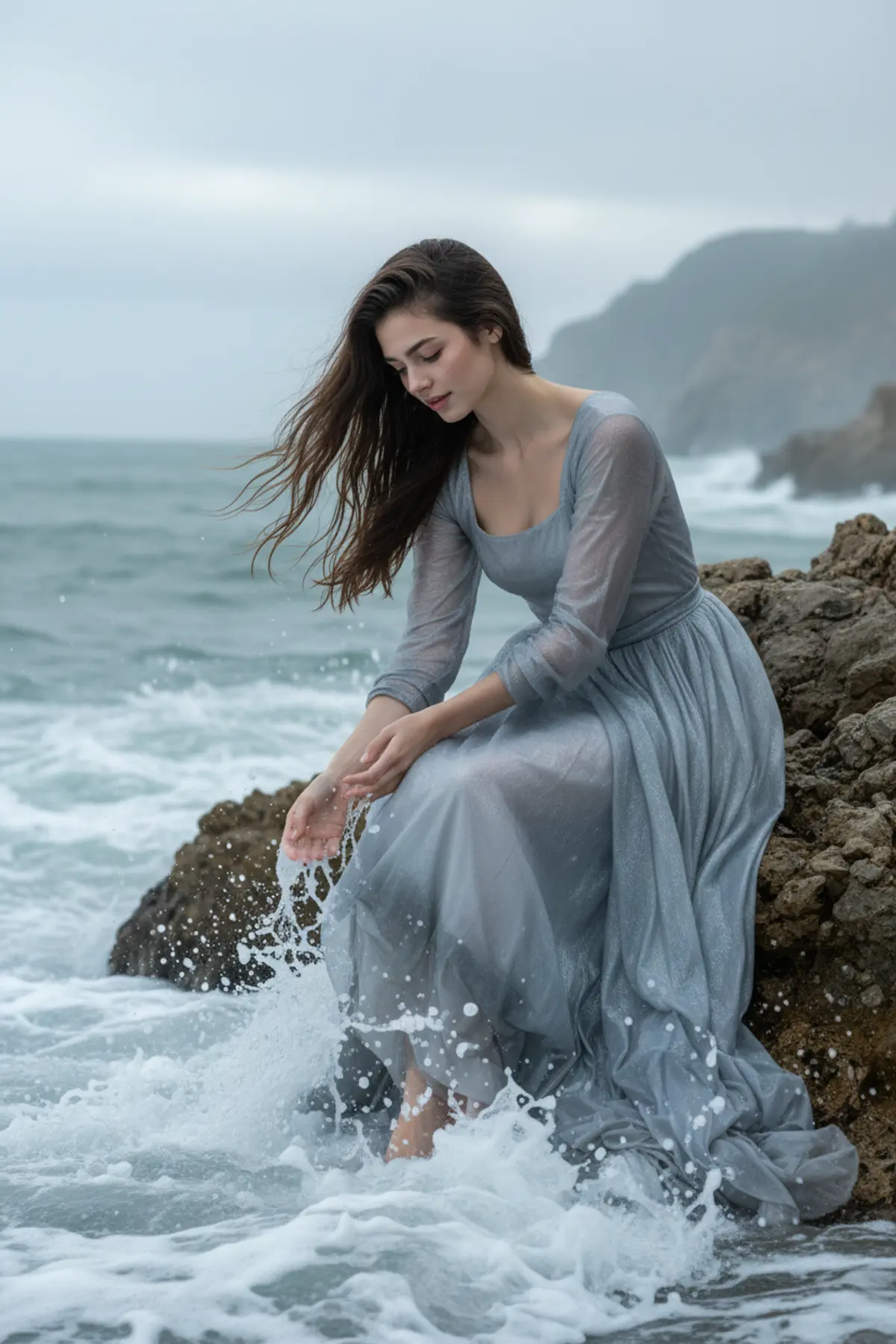 Winter Ocean AI photo by Serene