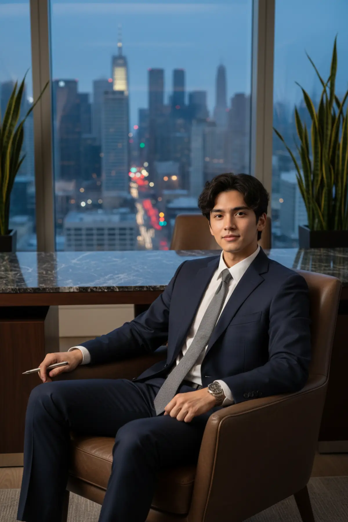 Corporate CEO: AI-generated from the original photo