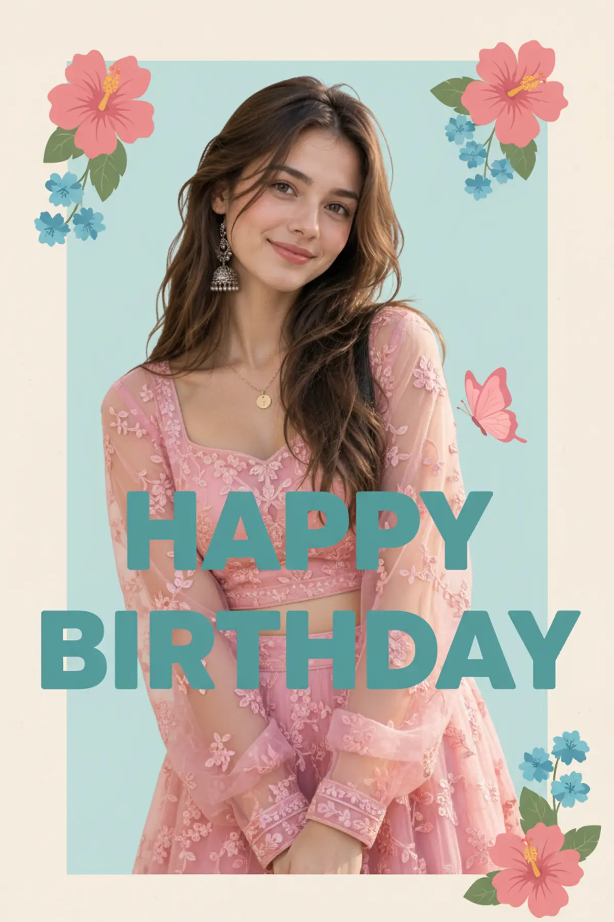 Pastel Birthday Bloom AI photo by Serene