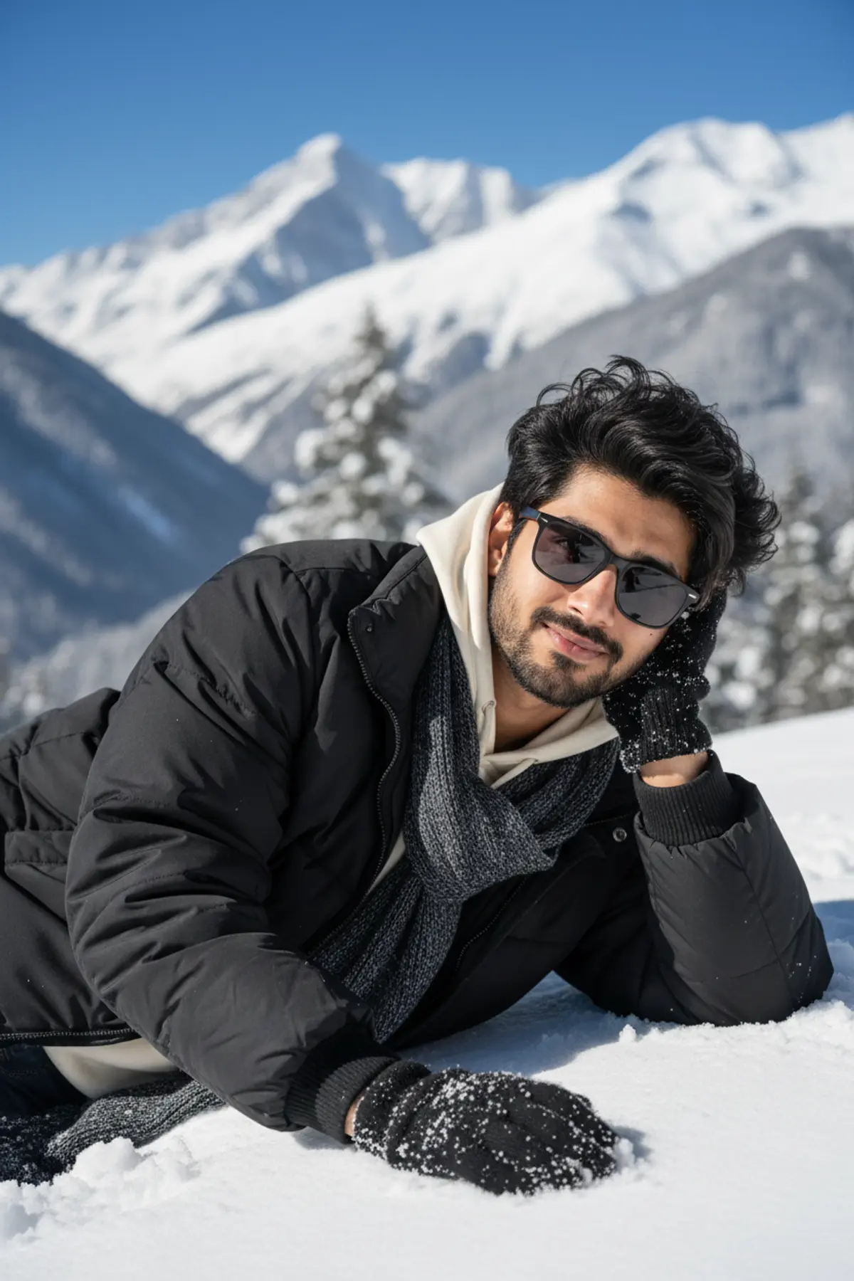 Himalayan Winter Escape: AI-generated from the original photo