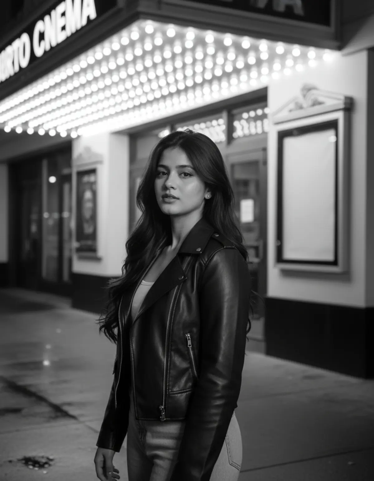 Midnight Cinema Noir AI photo by Serene