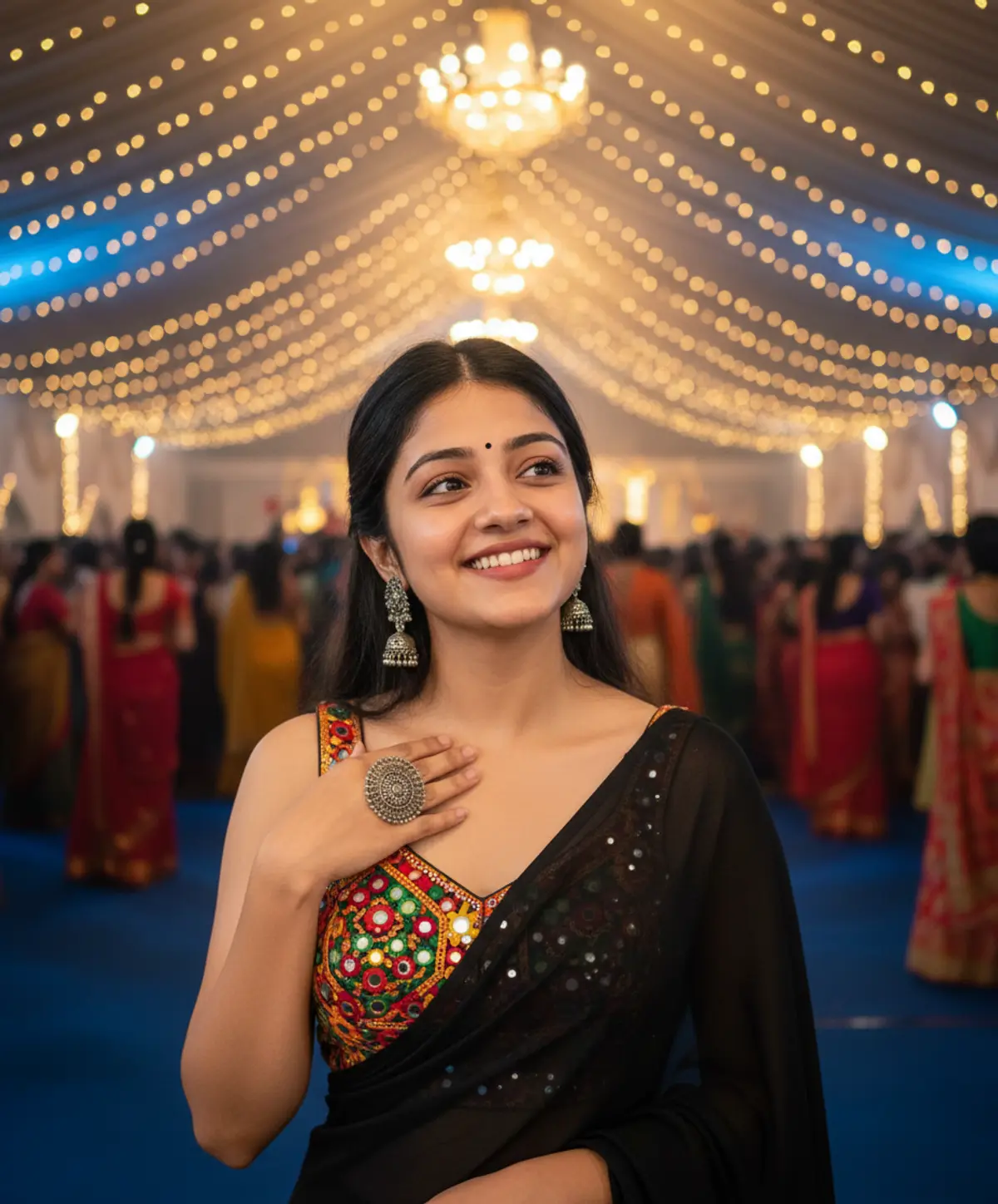 Vibrant Candid Indian Celebration Portrait AI photo by Serene