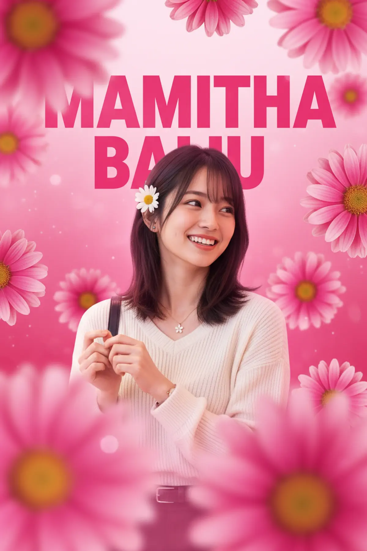 Vibrant Floral Poster Portrait AI photo by Serene