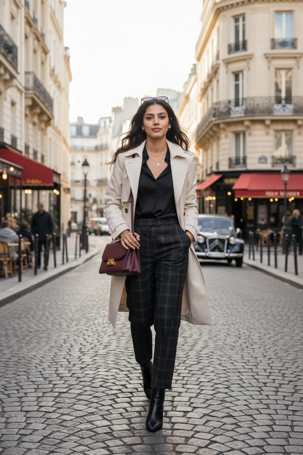 Paris Fashion Street: AI-generated from the original photo