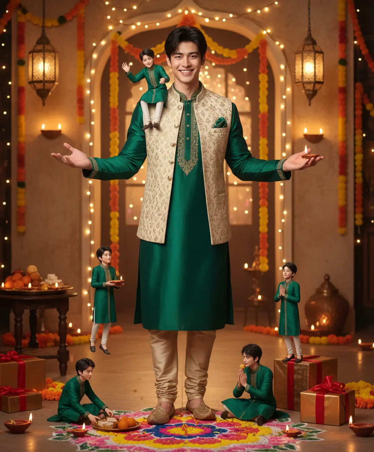 Mini Me Diwali πͺ β A Magical Little World of You! AI photo by Serene, example 2