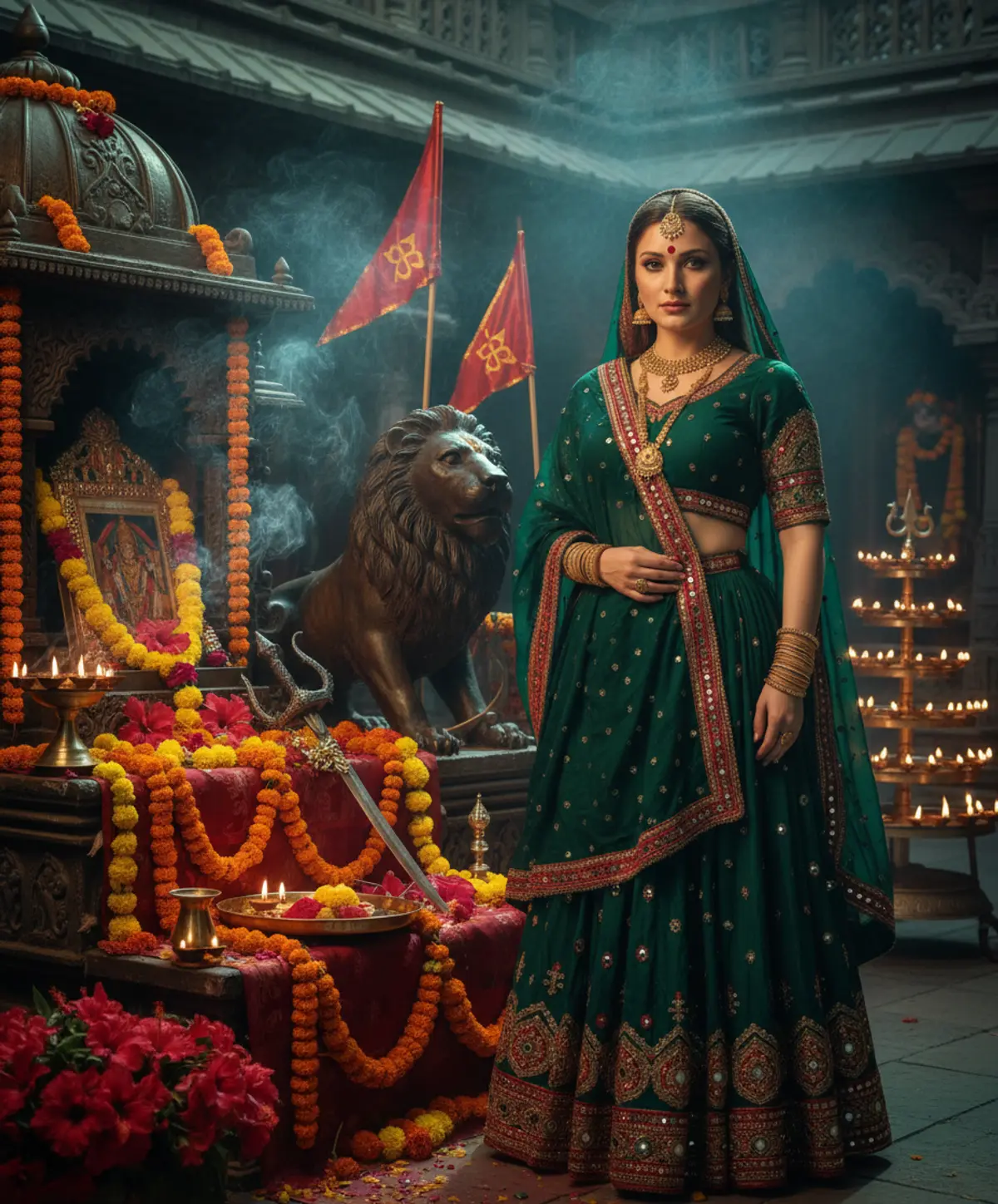 Maa Katyayani β Day 6 Navratri Look π±π₯ AI photo by Serene, example 1
