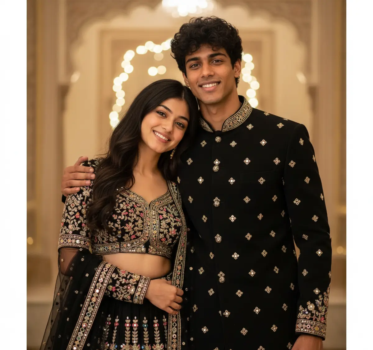 Midnight Mirrorwork Couple AI photo by Serene