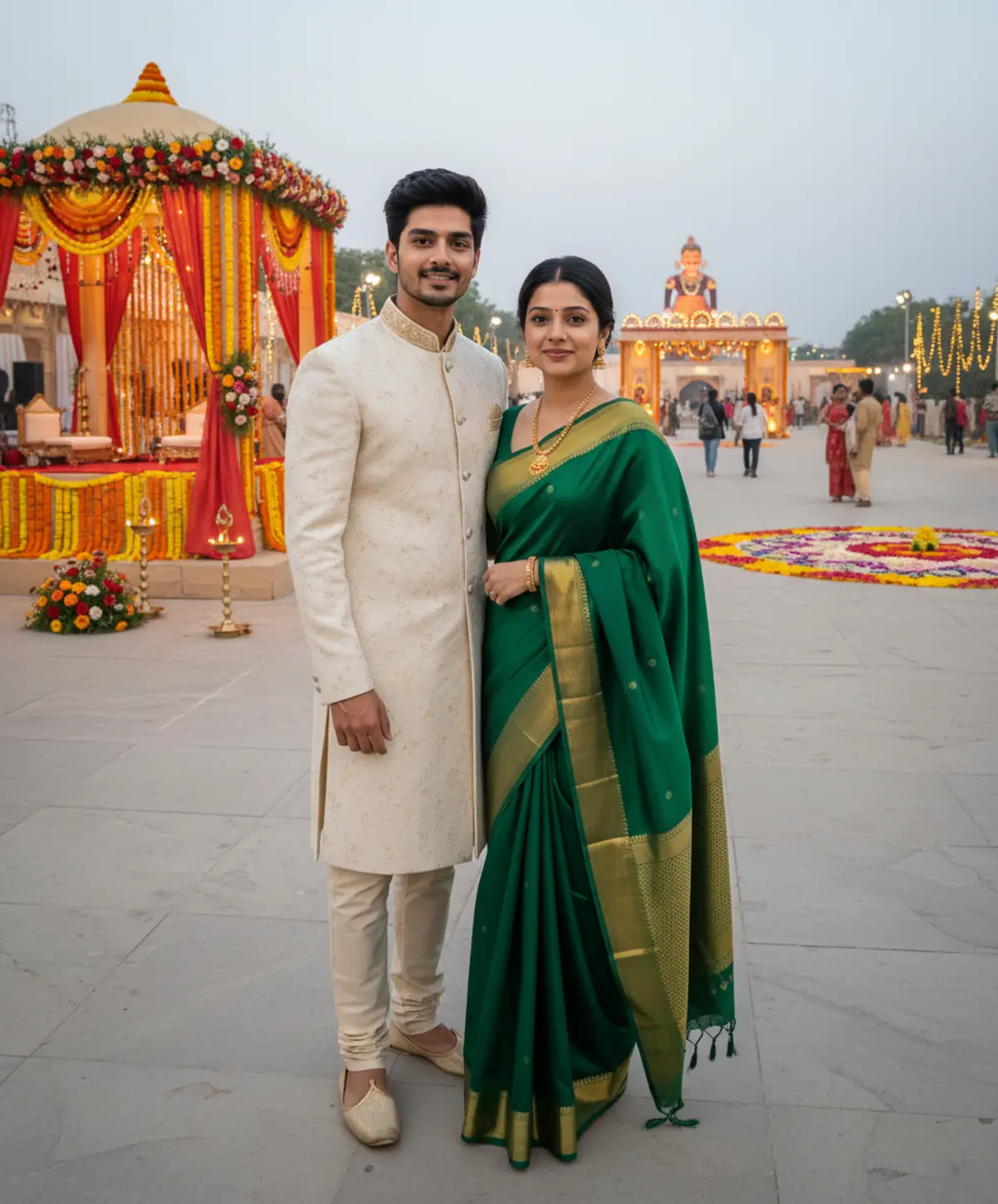๐ Dussehra โ Royal Couple Editorial ๐โจ AI photo by Serene