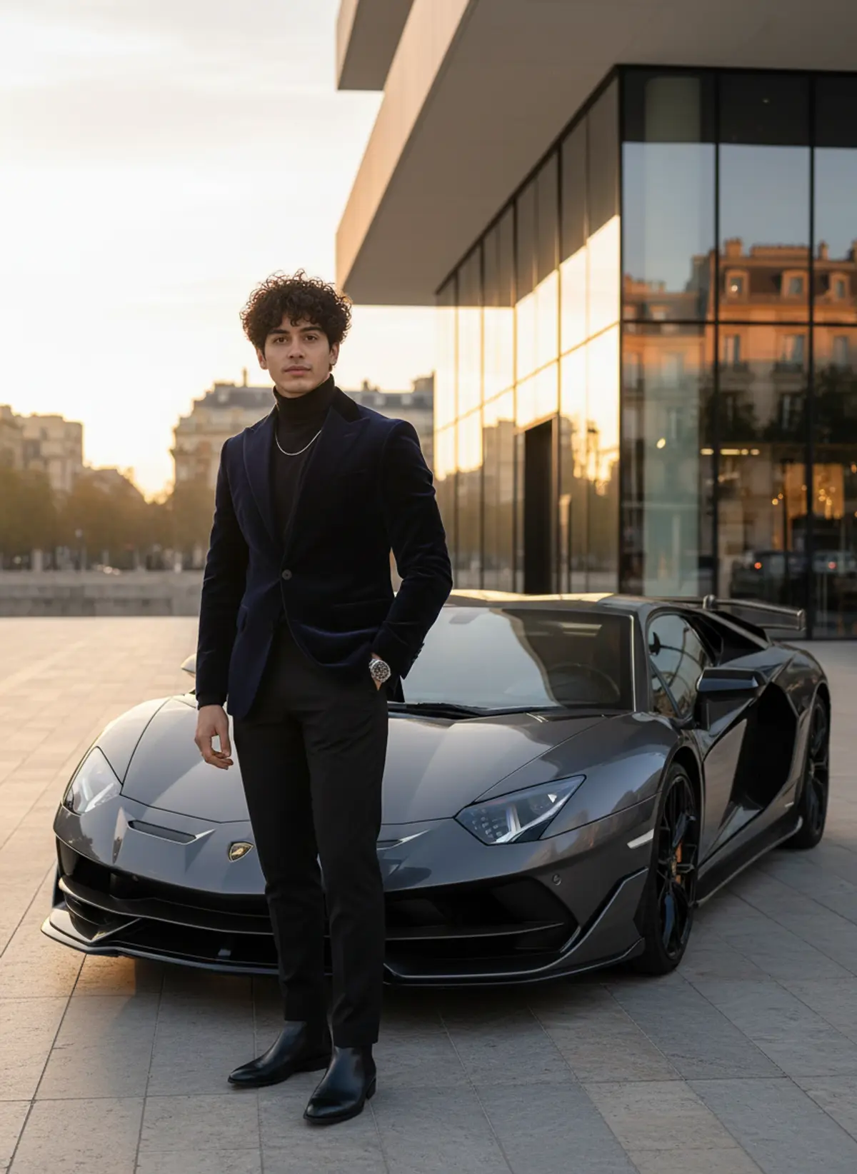 Luxury Car Portrait: AI-generated from the original photo