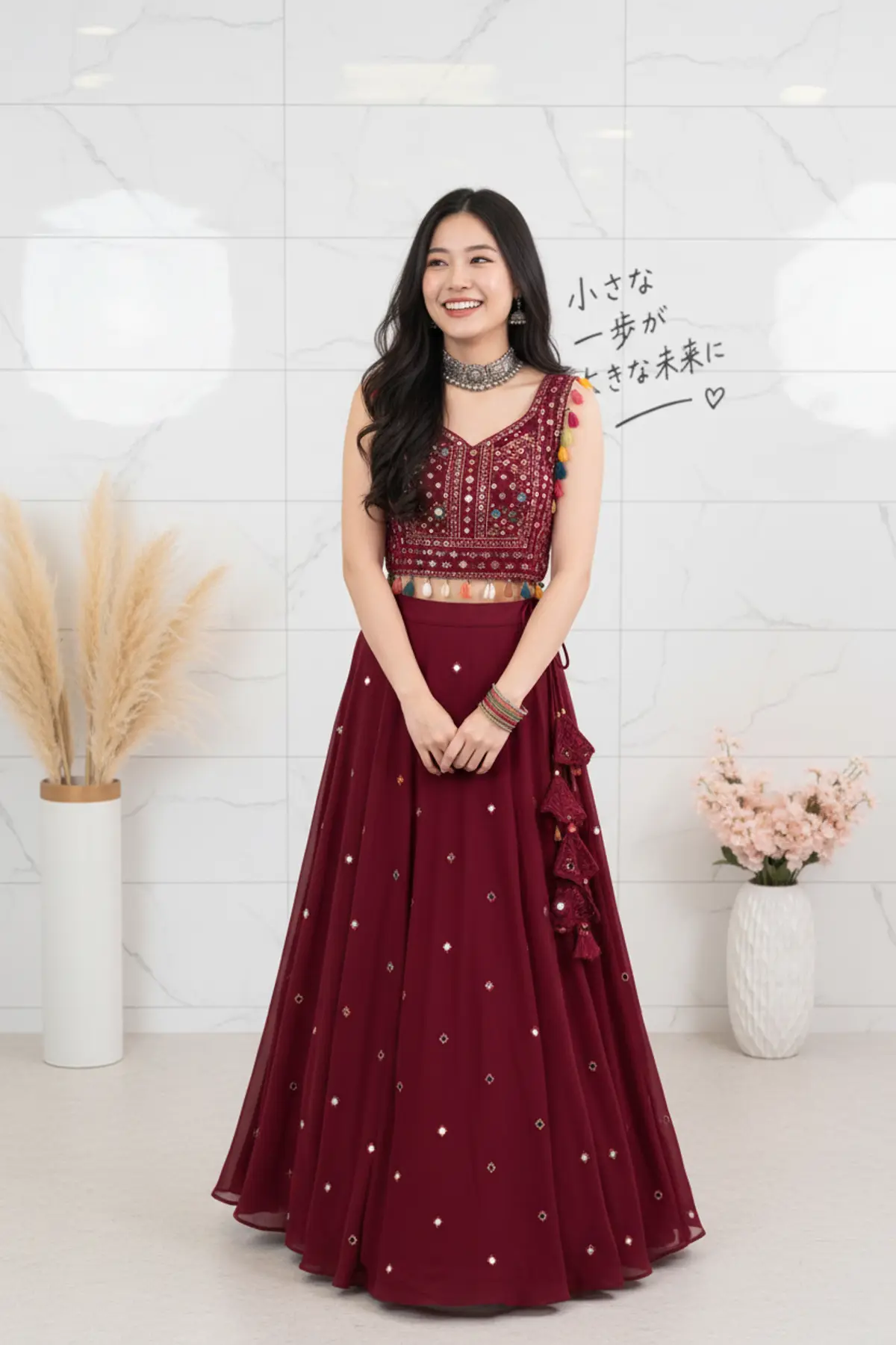 Modern Traditional Lehenga Portrait AI photo by Serene