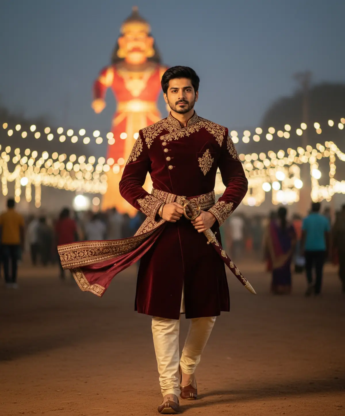 ๐ Dussehra โ The Royal Warrior Prince โ๏ธ AI photo by Serene