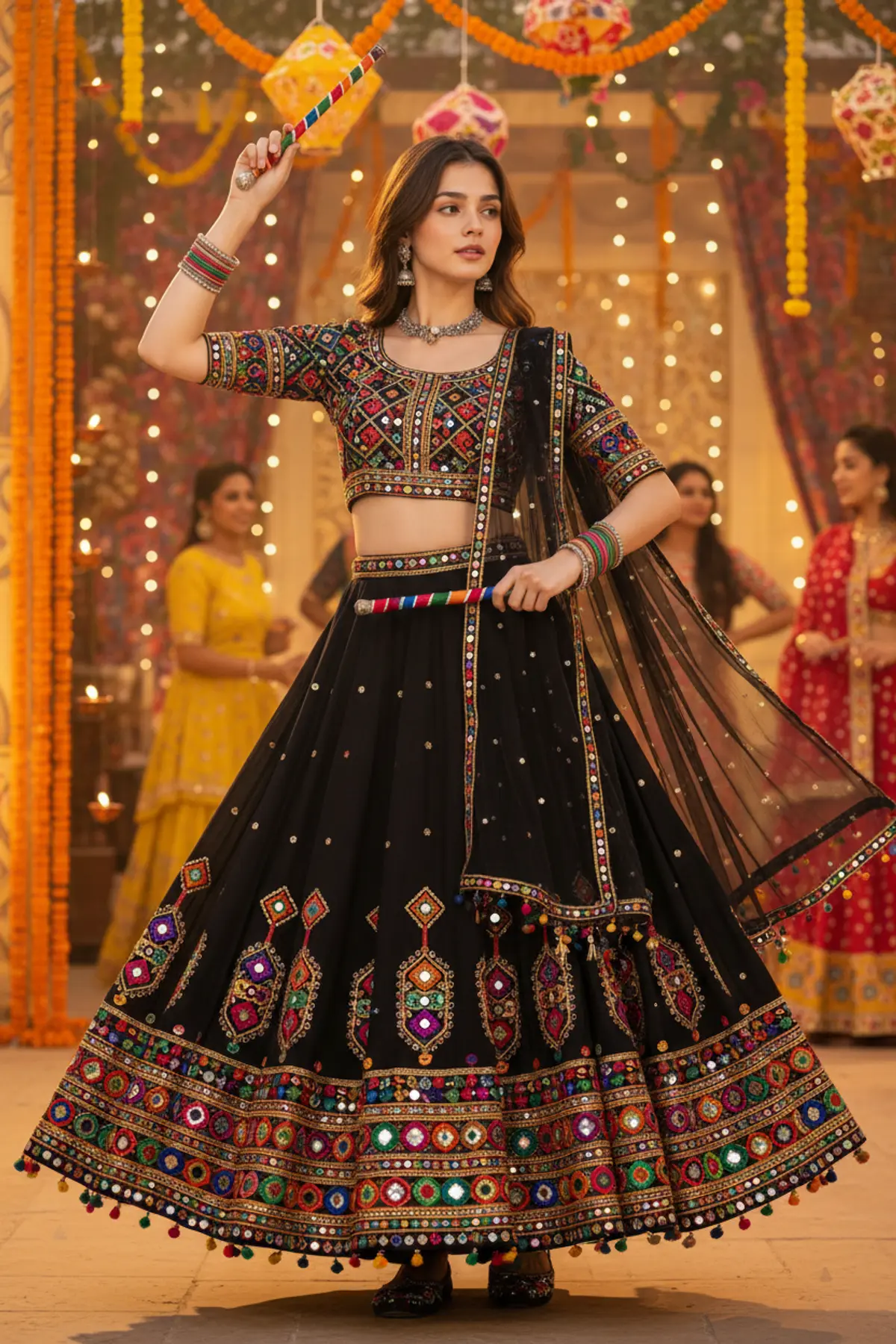 Gujarati Garba Queen AI photo by Serene