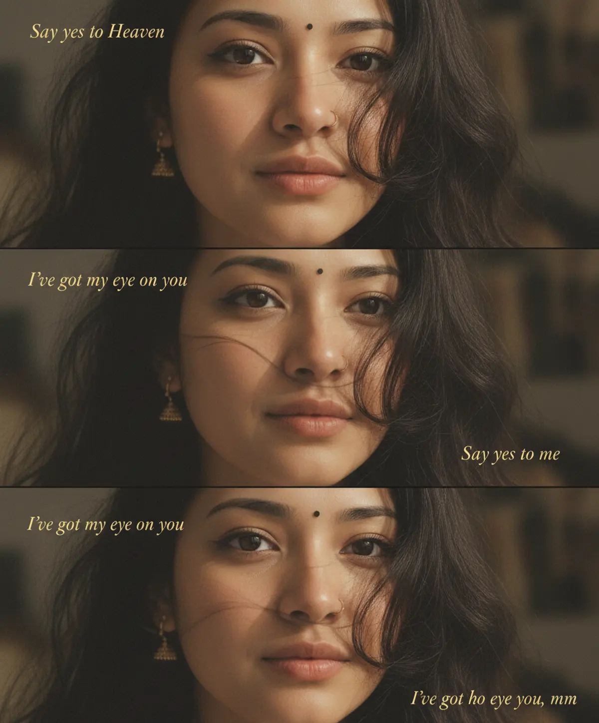 Say Yes to Me — Vintage Love Portrait: AI-generated from the original photo