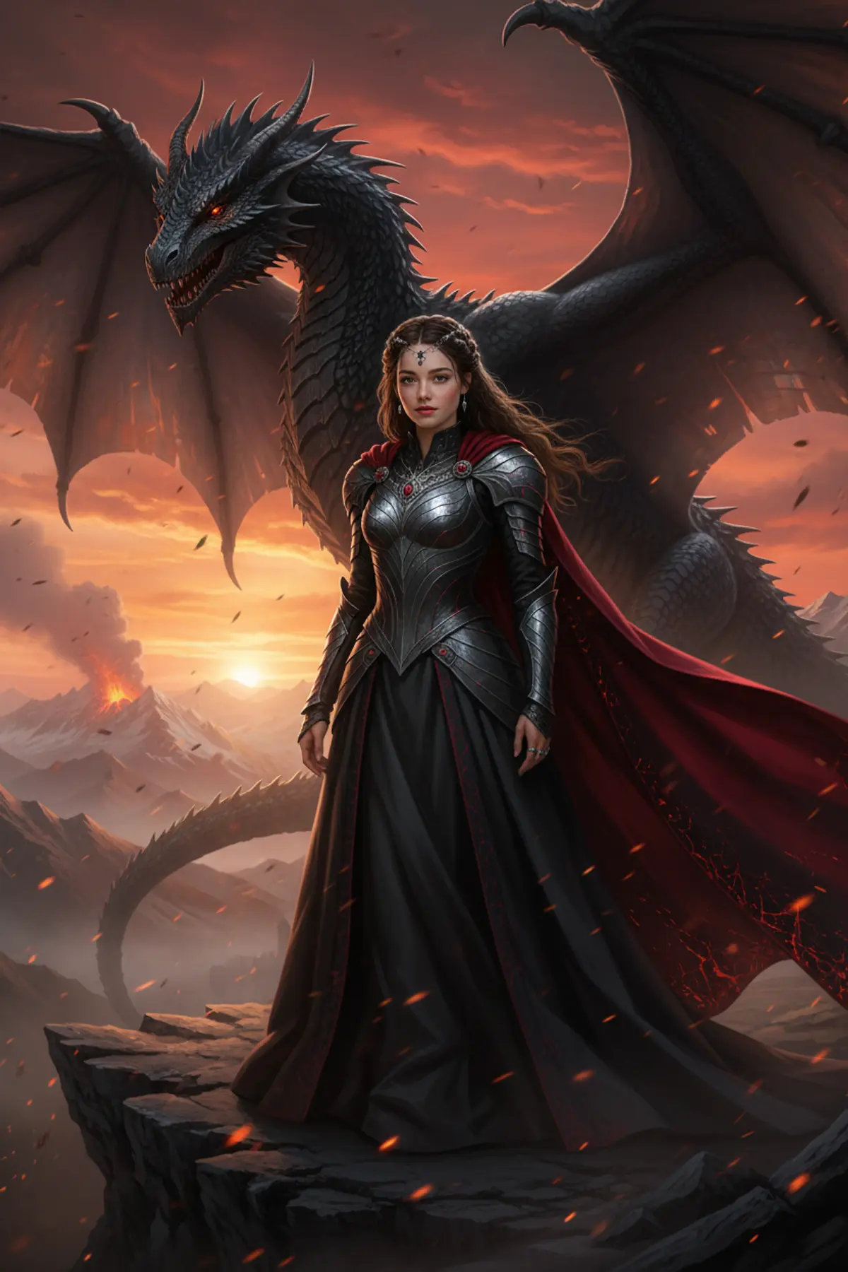 Dragon Queen: AI-generated from the original photo