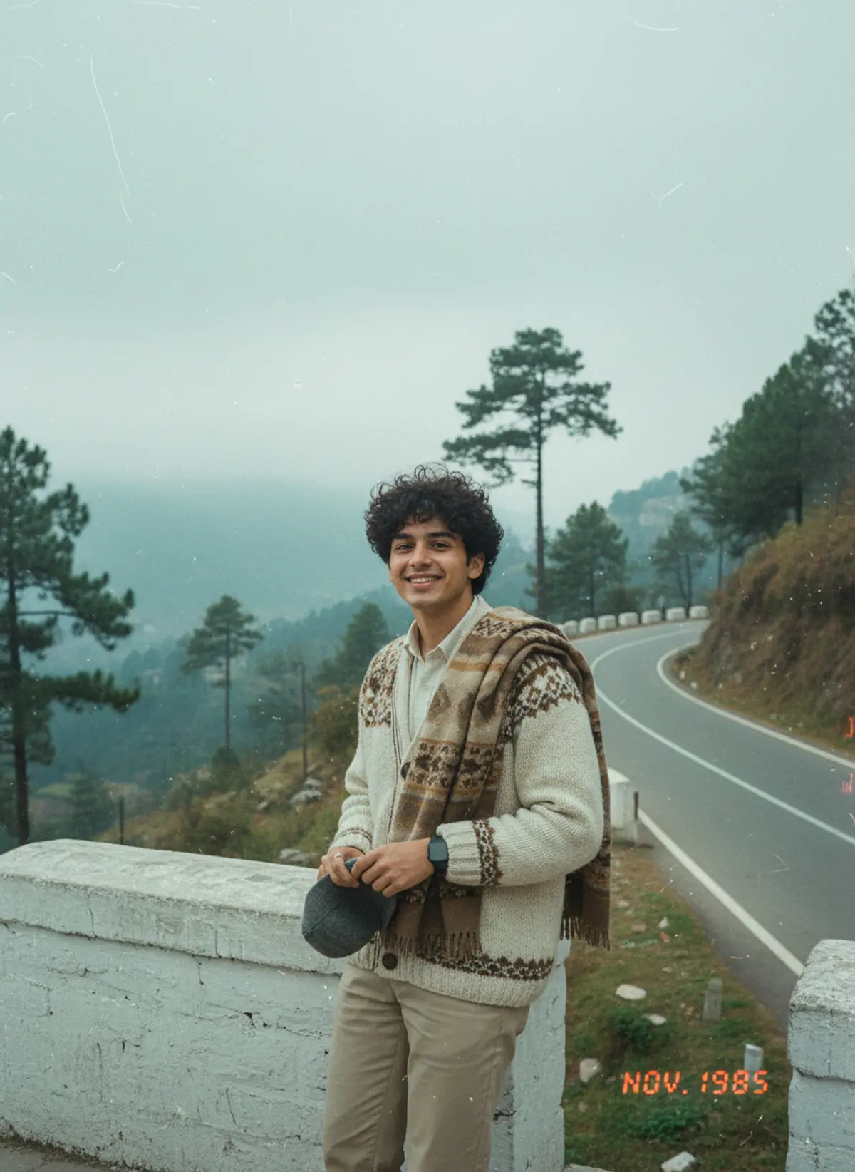 1985 Hill Station Road Retro Snapshot: AI-generated from the original photo