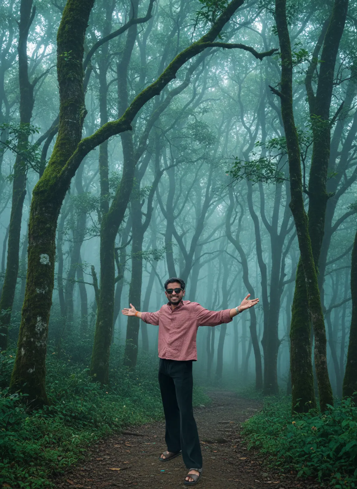 Into the Mist — Enchanted Forest Transformation AI photo by Harry